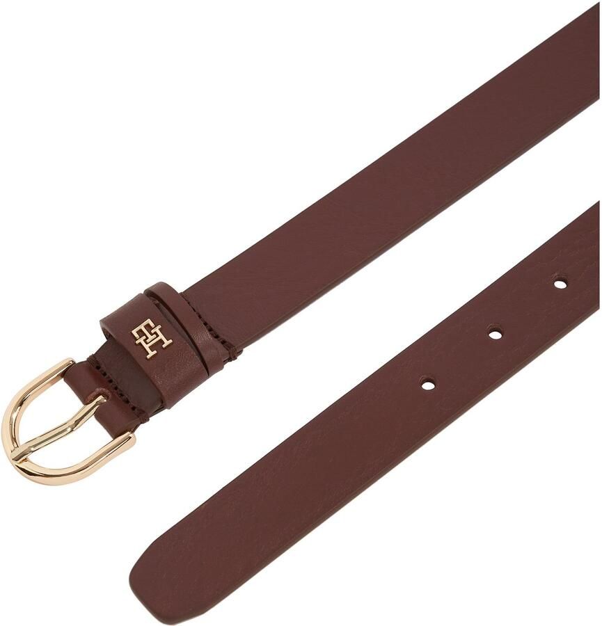 Tommy Hilfiger Leren riem ESSENTIAL EFFORTLESS 2.5 GOLD Logo-embleem zachte haptiek ovale eenvoudige pin sluiting