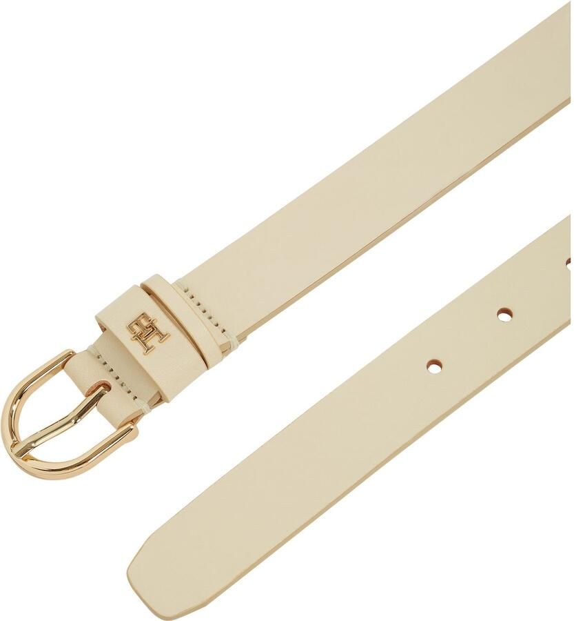 Tommy Hilfiger Leren riem ESSENTIAL EFFORTLESS 2.5 GOLD Logo-embleem zachte haptiek ovale eenvoudige pin sluiting