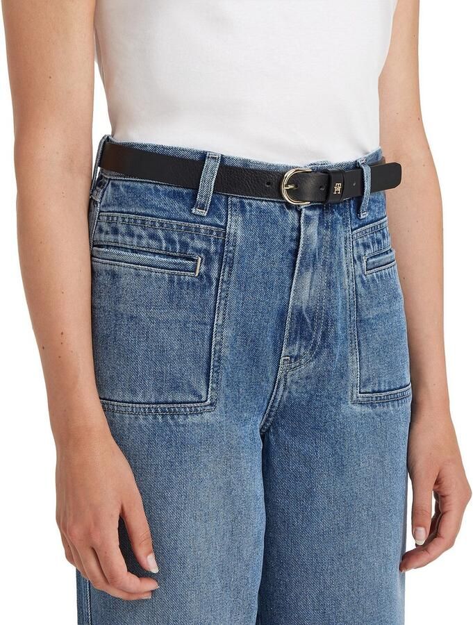 Tommy Hilfiger Leren riem ESSENTIAL EFFORTLESS 2.5 GOLD Logo-embleem zachte haptiek ovale eenvoudige pin sluiting - Foto 9