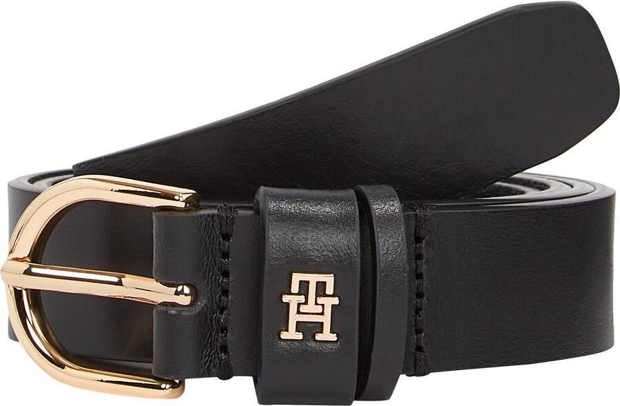 Tommy Hilfiger Leren riem ESSENTIAL EFFORTLESS 2.5 GOLD Logo-embleem zachte haptiek ovale eenvoudige pin sluiting - Foto 3
