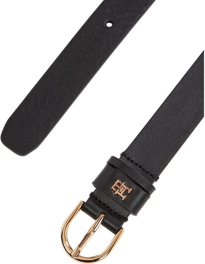 Tommy Hilfiger Leren riem ESSENTIAL EFFORTLESS 2.5 GOLD Logo-embleem zachte haptiek ovale eenvoudige pin sluiting - Foto 1