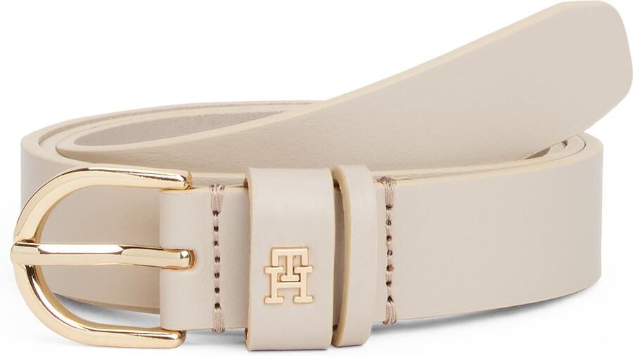 Tommy Hilfiger Leren riem ESSENTIAL EFFORTLESS 2.5 GOLD Logo-embleem zachte haptiek ovale eenvoudige pin sluiting - Foto 4