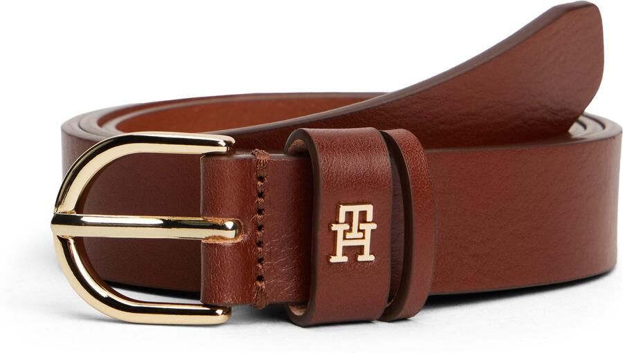 Tommy Hilfiger Leren riem ESSENTIAL EFFORTLESS 2.5 GOLD Logo-embleem zachte haptiek ovale eenvoudige pin sluiting - Foto 3