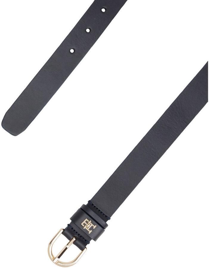 Tommy Hilfiger Leren riem ESSENTIAL EFFORTLESS 2.5 GOLD Logo-embleem zachte haptiek ovale eenvoudige pin sluiting