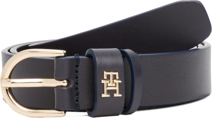Tommy Hilfiger Leren riem ESSENTIAL EFFORTLESS 2.5 GOLD Logo-embleem zachte haptiek ovale eenvoudige pin sluiting - Foto 2