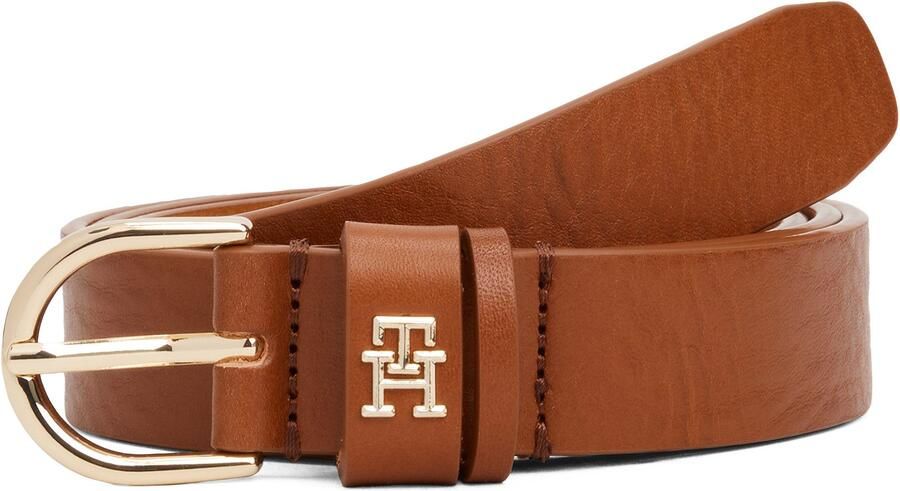 Tommy Hilfiger Leren riem ESSENTIAL EFFORTLESS 2.5 GOLD Logo-embleem zachte haptiek ovale eenvoudige pin sluiting - Foto 3