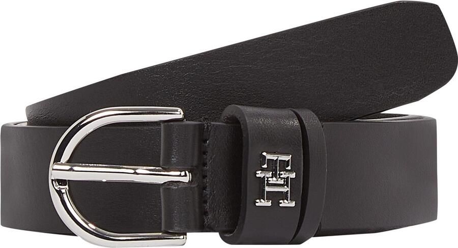 Tommy Hilfiger Leren riem ESSENTIAL EFFORTLESS 2.5 SILVER Eenvoudige doornsluiting metalen embleem - Foto 5