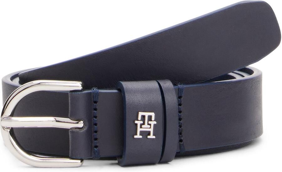 Tommy Hilfiger Leren riem ESSENTIAL EFFORTLESS 2.5 SILVER Eenvoudige doornsluiting metalen embleem - Foto 7