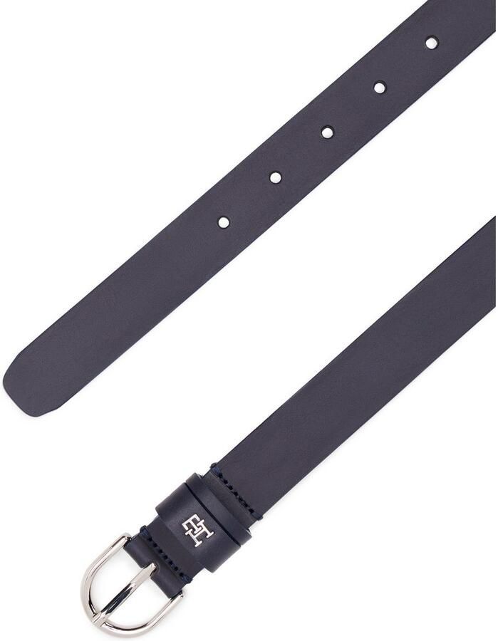 Tommy Hilfiger Leren riem ESSENTIAL EFFORTLESS 2.5 SILVER Eenvoudige doornsluiting metalen embleem - Foto 2