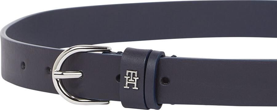 Tommy Hilfiger Leren riem ESSENTIAL EFFORTLESS 2.5 SILVER Eenvoudige doornsluiting metalen embleem - Foto 5