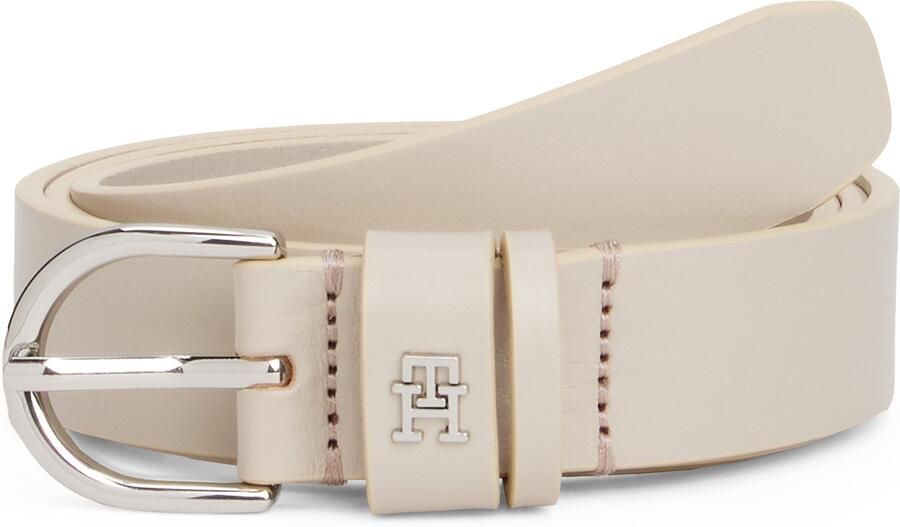 Tommy Hilfiger Leren riem ESSENTIAL EFFORTLESS 2.5 SILVER Eenvoudige doornsluiting metalen embleem - Foto 4