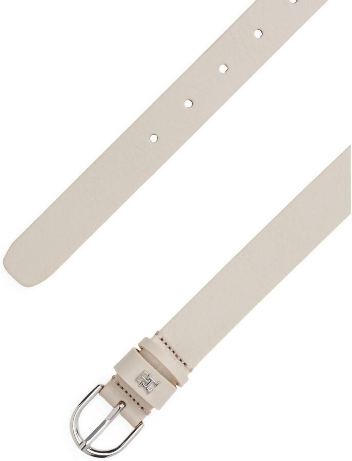 Tommy Hilfiger Leren riem ESSENTIAL EFFORTLESS 2.5 SILVER Eenvoudige doornsluiting metalen embleem