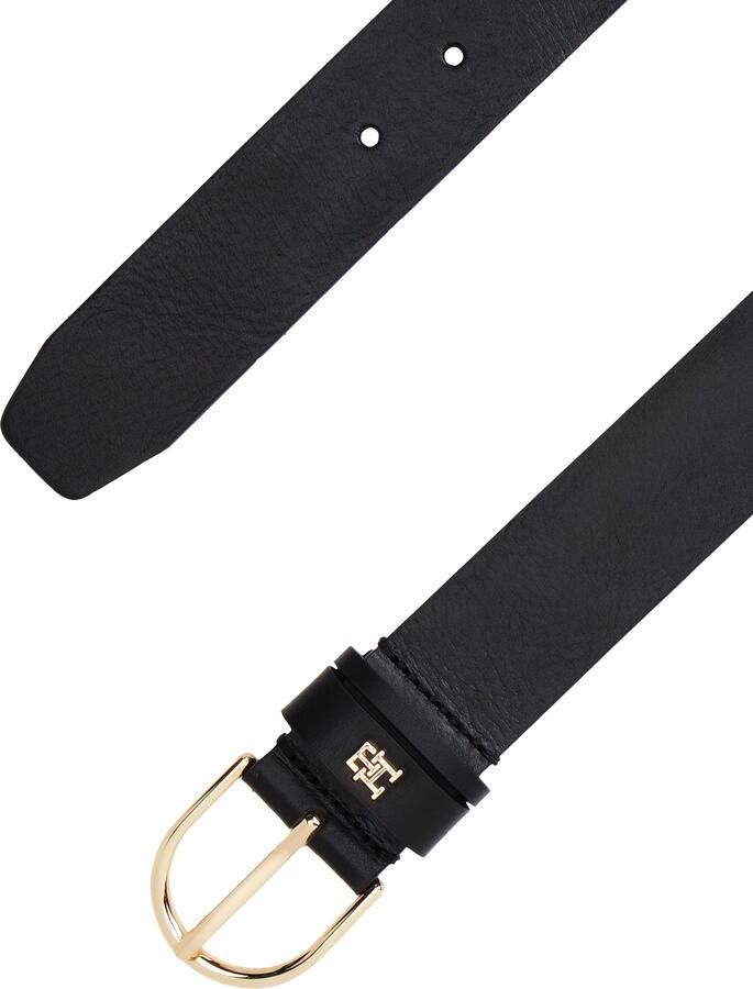 Tommy Hilfiger Leren riem ESSENTIAL EFFORTLESS Damesriem 3 5 cm breed casual en jeans ovale enkeldoornsluiting