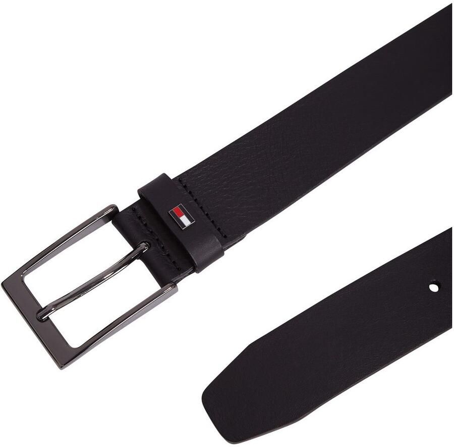 Tommy Hilfiger Leren riem LAYTON 3.5 Metalen patch eenvoudige doornsluiting