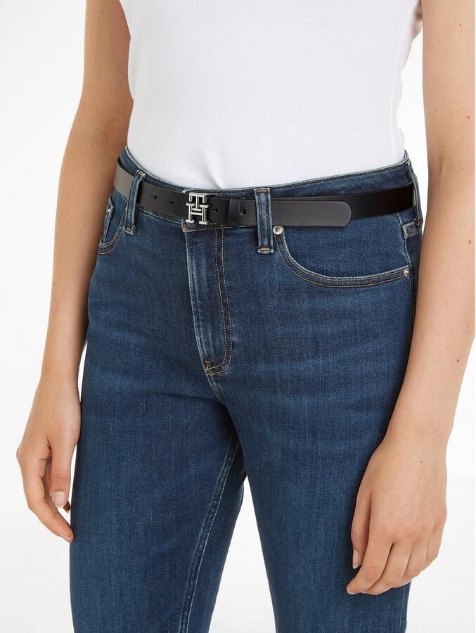 Tommy Hilfiger Leren riem TH LOGO 2.5 met monogram gesp