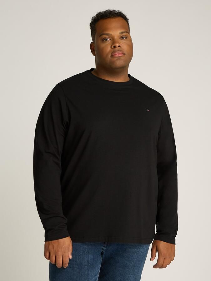 Tommy Hilfiger Longsleeve BT-STRETCH SLIM FIT TEE-B met ronde hals en logo effen casual slim fit katoenmix ronde hals grote maten - Foto 8