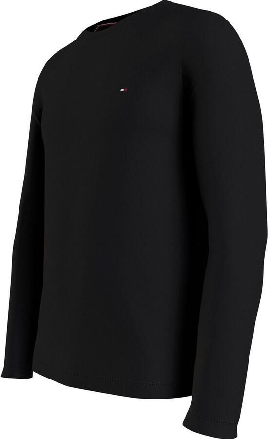 Tommy Hilfiger Longsleeve BT-STRETCH SLIM FIT TEE-B met ronde hals en logo effen casual slim fit katoenmix ronde hals grote maten - Foto 6