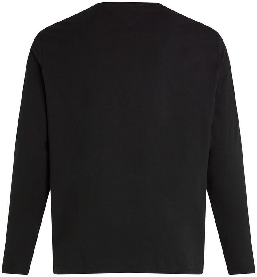 Tommy Hilfiger Longsleeve BT-STRETCH SLIM FIT TEE-B met ronde hals en logo effen casual slim fit katoenmix ronde hals grote maten