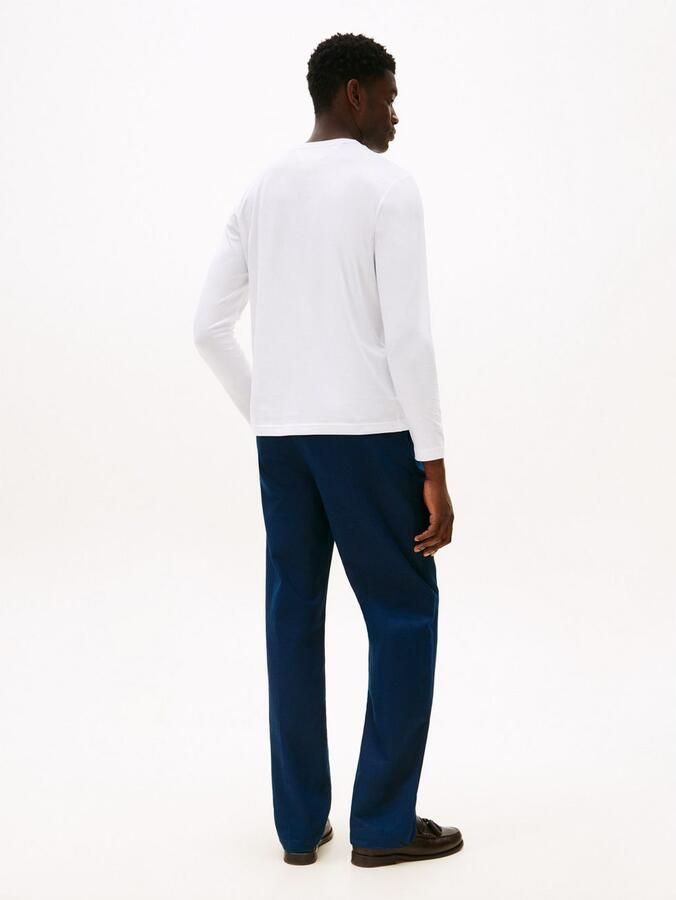 Tommy Hilfiger Longsleeve HILFIGER STACK LS TEE Contrasterende print op de borst - Foto 3