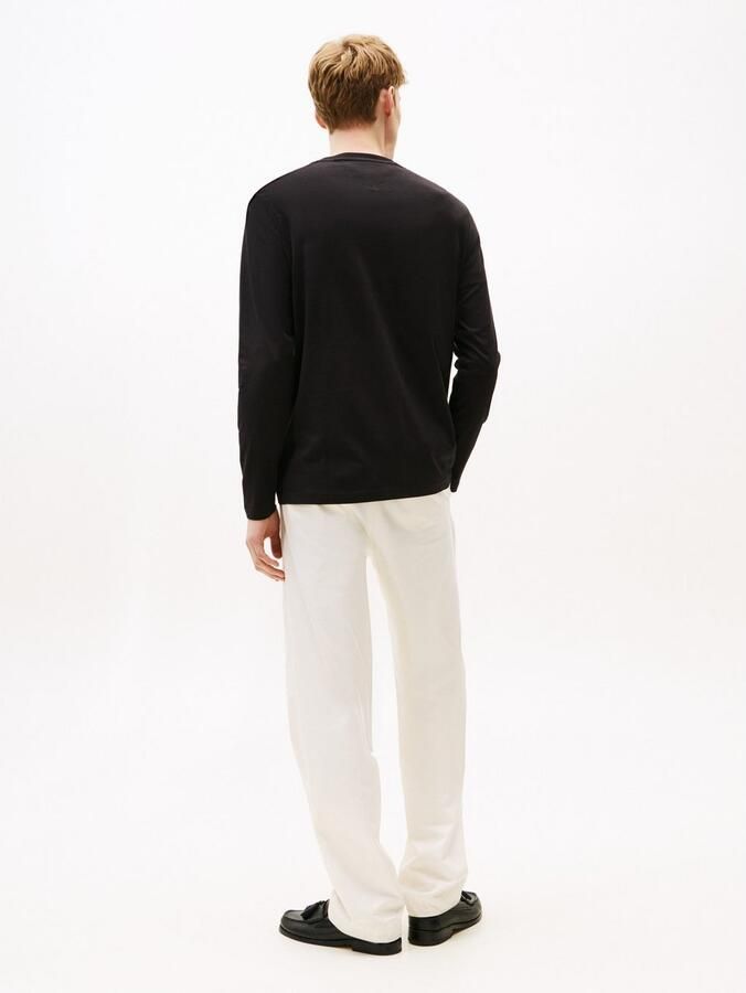 Tommy Hilfiger Longsleeve HILFIGER STACK LS TEE Contrasterende print op de borst - Foto 3