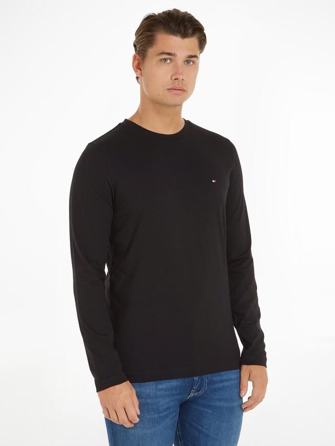 Tommy Hilfiger Heren T-shirt met lange mouwen en lettering Black Heren - Foto 11