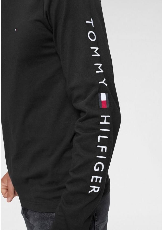 Tommy Hilfiger Heren T-shirt met lange mouwen en lettering Black Heren - Foto 8