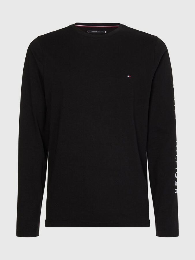 Tommy Hilfiger Heren T-shirt met lange mouwen en lettering Black Heren - Foto 6