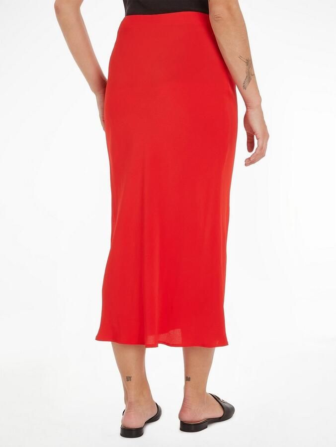 Tommy Hilfiger Midirok VISCOSE CREPE LONG SKIRT - Foto 5