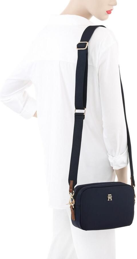 Tommy Hilfiger Minibag POPETTE CAMERA BAG dames schoudertas met th-sieraad