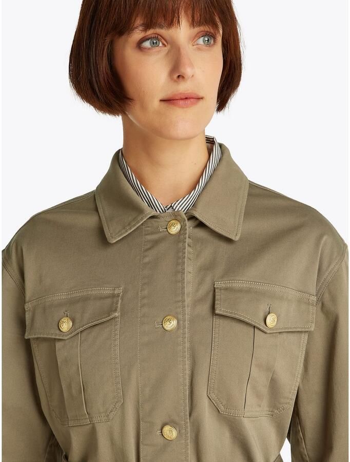 Tommy Hilfiger Regular fit overhemdjack met goudkleurige knopen