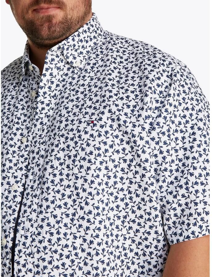 Tommy Hilfiger Overhemd met korte mouwen BT-LINEN BLEND MPRINT met allover-print grote maten - Foto 2