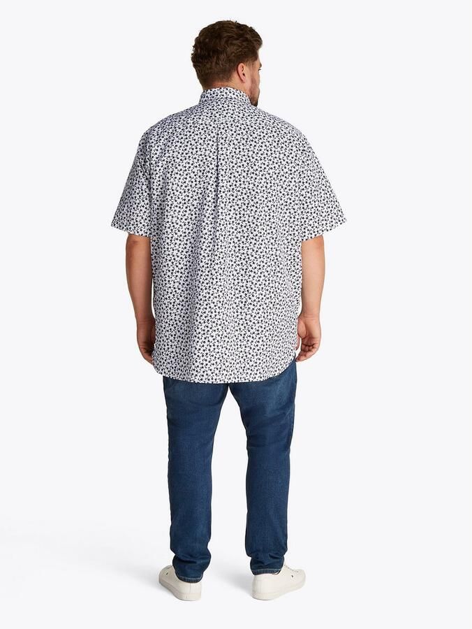 Tommy Hilfiger Overhemd met korte mouwen BT-LINEN BLEND MPRINT met allover-print grote maten - Foto 4