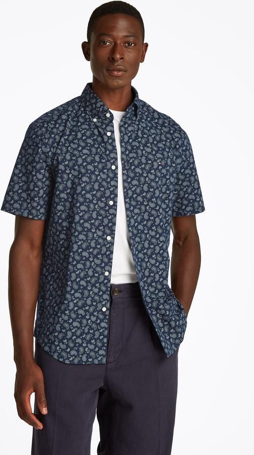 Tommy Hilfiger Regular fit vrijetijdsoverhemd van een mix van katoen en linnen - Foto 5