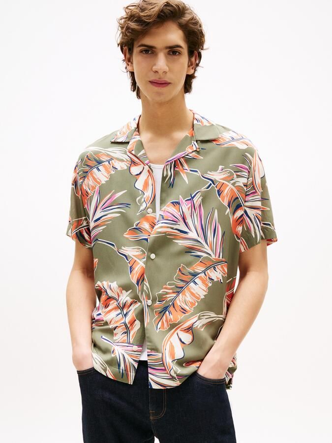 Tommy Hilfiger Overhemd met korte mouwen LIGHTWEIGHT LEAF AOP SS SHIRT - Foto 7