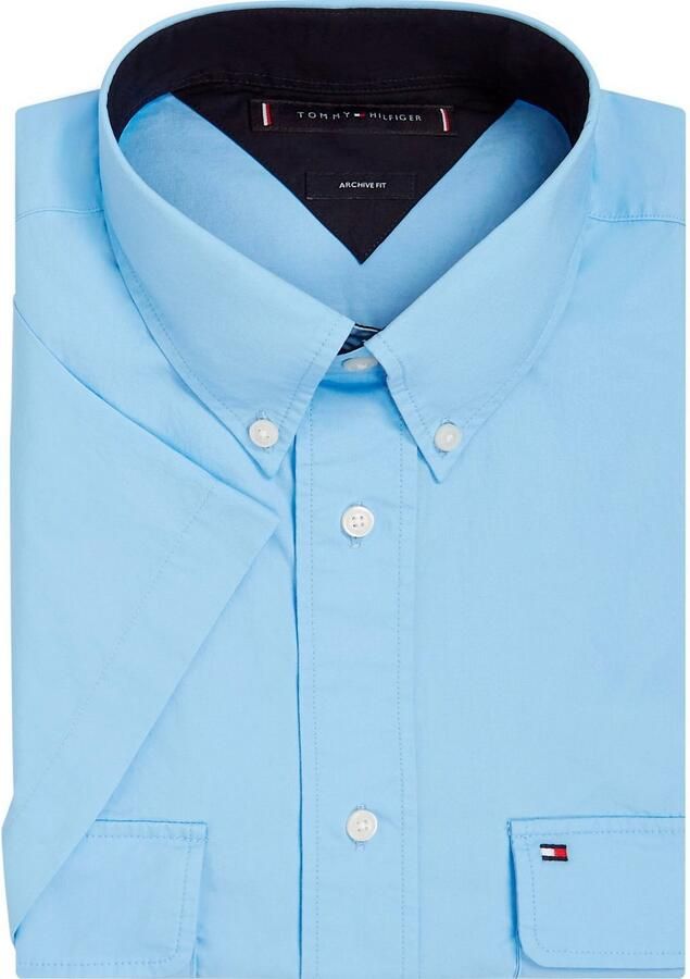 Tommy Hilfiger Overhemd met korte mouwen WCC POPLIN TWO POCKET SHIRT S S - Foto 10