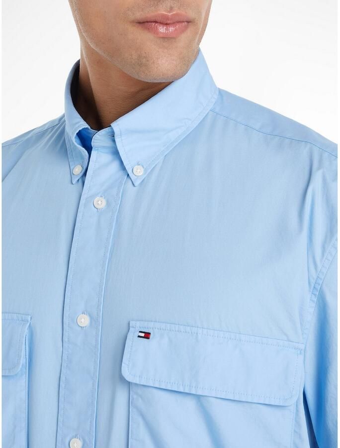 Tommy Hilfiger Overhemd met korte mouwen WCC POPLIN TWO POCKET SHIRT S S - Foto 4