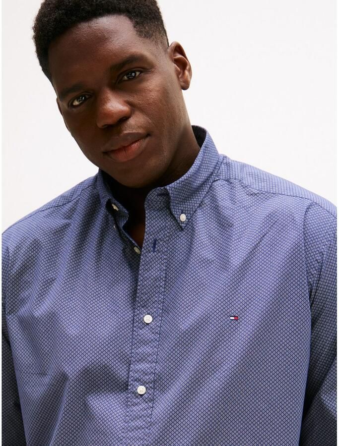 Tommy Hilfiger Overhemd met lange mouwen BT-FLEX POPLIN MICRO Grote maten button-down kraag zakelijk overhemd regular fit