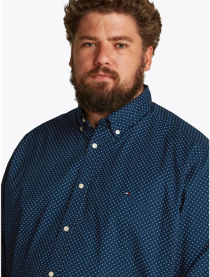 Tommy Hilfiger Overhemd met lange mouwen BT-FLEX POPLIN POLKA DOT S-B in grote maten logoborduring - Foto 2