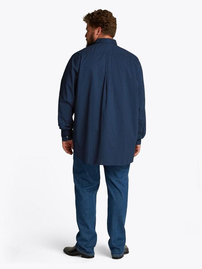 Tommy Hilfiger Overhemd met lange mouwen BT-FLEX POPLIN POLKA DOT S-B in grote maten logoborduring - Foto 4