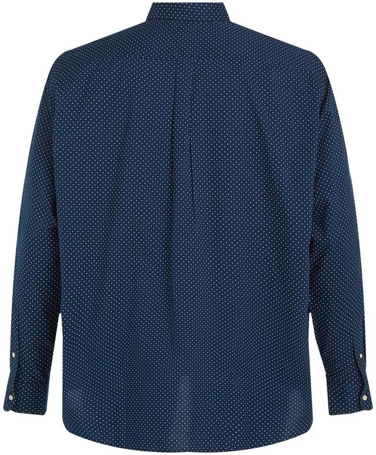 Tommy Hilfiger Overhemd met lange mouwen BT-FLEX POPLIN POLKA DOT S-B in grote maten logoborduring