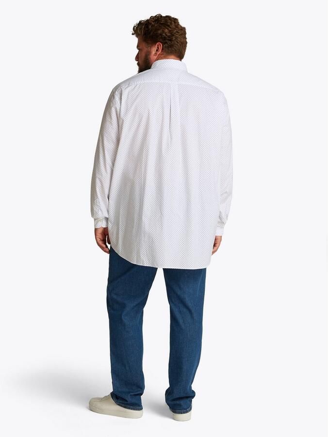 Tommy Hilfiger Overhemd met lange mouwen BT-FLEX POPLIN POLKA DOT S-B in grote maten logoborduring - Foto 4