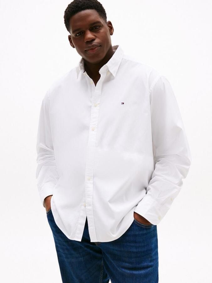 Tommy Hilfiger Overhemd met lange mouwen BT-FLEX POPLIN SOLID Grote maten regular fit - Foto 7