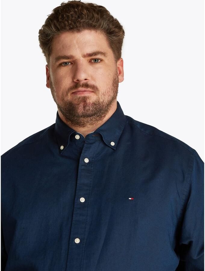 Tommy Hilfiger Overhemd met lange mouwen BT-LINEN BLEND SOLID