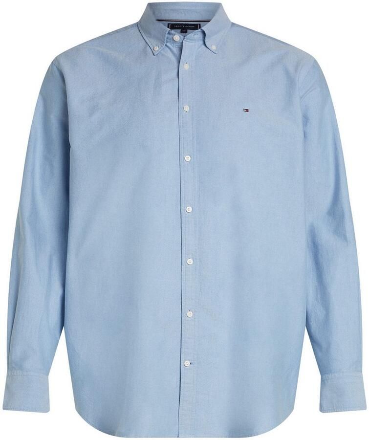Tommy Hilfiger Overhemd met lange mouwen BT-SOLID HERITAGE OXFORD S-B in grote maten logoborduring