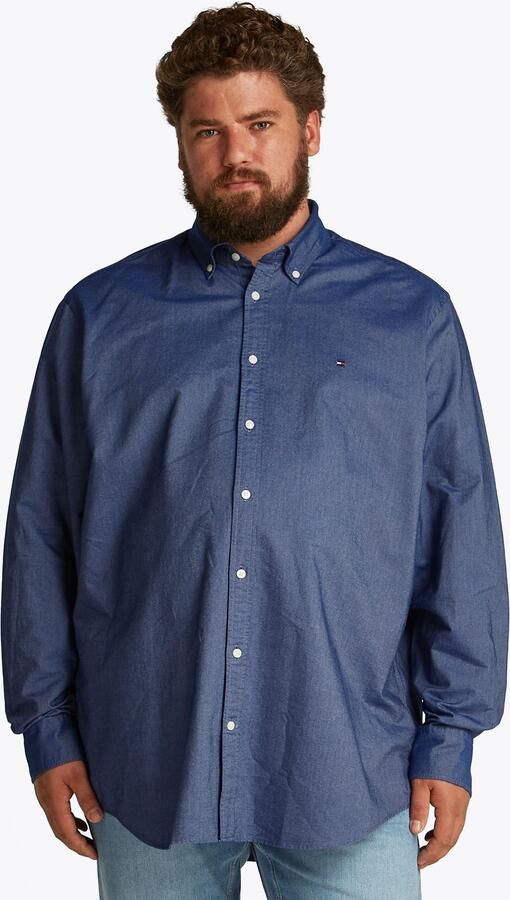 Tommy Hilfiger Overhemd met lange mouwen BT-SOLID HERITAGE OXFORD S-B in grote maten logoborduring - Foto 5