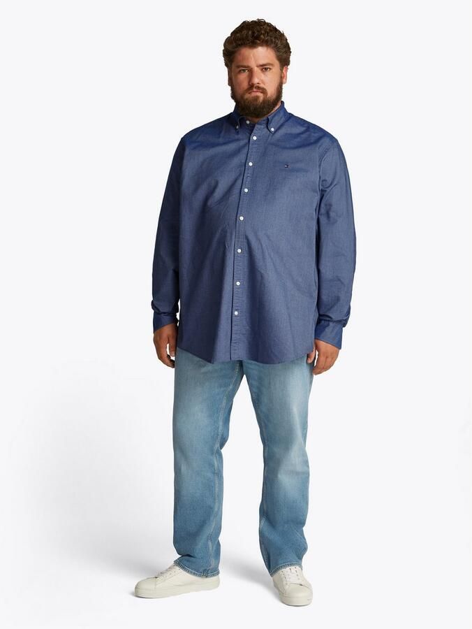 Tommy Hilfiger Overhemd met lange mouwen BT-SOLID HERITAGE OXFORD S-B in grote maten logoborduring - Foto 2