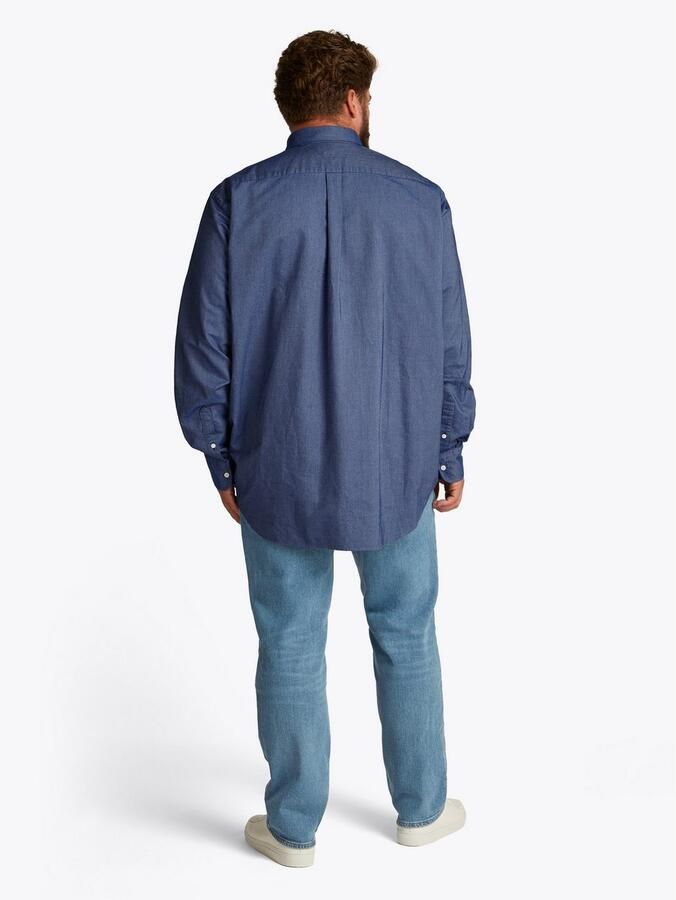Tommy Hilfiger Overhemd met lange mouwen BT-SOLID HERITAGE OXFORD S-B in grote maten logoborduring - Foto 3