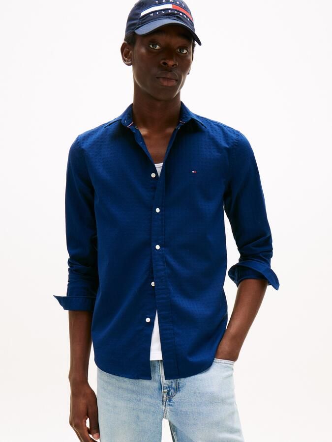 Tommy Hilfiger Overhemd met lange mouwen DOBBY STRUCTURE RF SHIRT - Foto 7