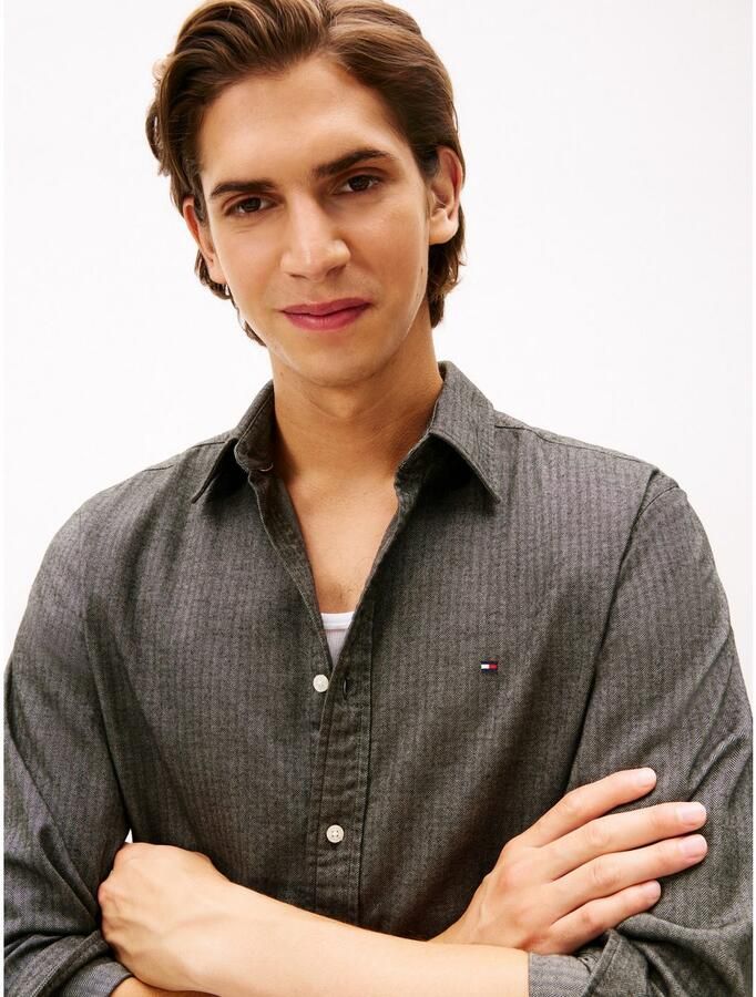 Tommy Hilfiger Overhemd met lange mouwen FLANNEL HERRINGBONE SHIRT - Foto 2