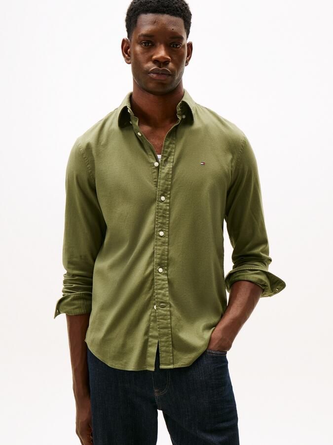 Tommy Hilfiger Overhemd met lange mouwen FLEX FLANNEL SOLID SHIRT - Foto 5